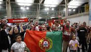 Seleção portuguesa de futsal recebida em festa depois da conquista do Europeu sub-19