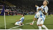 Prestianni celebra vitória da Argentina frente à Colômbia no Mundial Sub-20