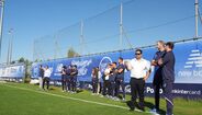 Técnicos assistiram ao treino da equipa principal