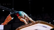 Filipe Almeida em ação no Campeonato do Mundo de ginástica artística