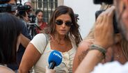 Sandra Madureira à chegada ao tribunal
