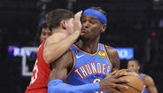 Os Oklahoma City Thunder levaram a melhor sobte os Houston Rockets