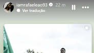 A publicação de Rafael Leão no Instagram