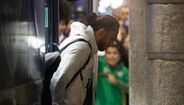A chegada da equipa do Sporting ao hotel em Viseu
