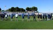 Equipa principal do Saragoça subiu ao relvado apenas para cumprir um minuto de silêncio