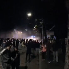 <![CDATA[ Protestantes pró-Palestina e polícia em confrontos antes do Itália-Israel ]]>