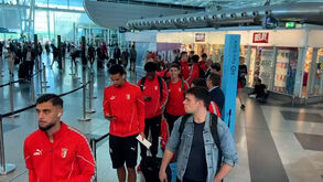 As imagens da partida do Sp. Braga para Glasgow