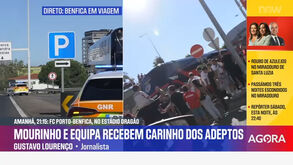 Benfica já viaja para o Porto: autocarro parou junto às portagens de Alverca