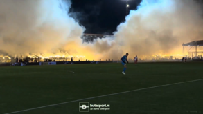 Surreal: jogo do Partizan começou e segundos depois o estádio estava... assim