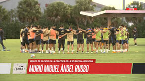 O sentido minuto de silêncio da seleção argentina em memória de Miguel Ángel Russo