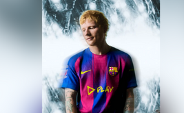 Ed Sheeran acompanha Barcelona no duelo com Real Madrid