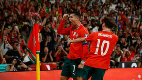 Cristiano Ronaldo celebra golo por Portugal contra Hungria
