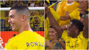 Imperdível: Cristiano Ronaldo ensinou Speed a bater no tambor e o norte-americano liderou claque do Al Nassr