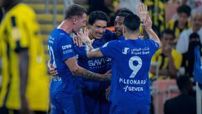 Jogadores do Al Hilal a festejar