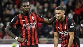 Rafael Leão e Santiago Giménez no Milan