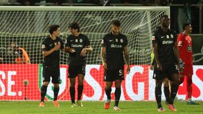 Pote e Trincão celebram golo marcado ao Tondela