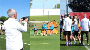 Mourinho fotógrafo, Prestianni dança com a baliza e Enzo e Ríos contra os pontos do treinador: o treino do Benfica