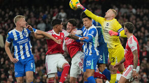 Momento do jogo entre Arsenal e Brighton