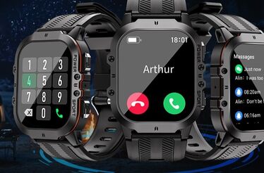 Smartwatch Oukitel com design robusto, chamadas Bluetooth e monitorização de saúde