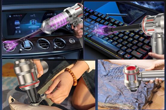 Aspirador 4 em 1 potente e versátil: limpeza eficaz em casa, carro e mais, por pouco mais de 20€