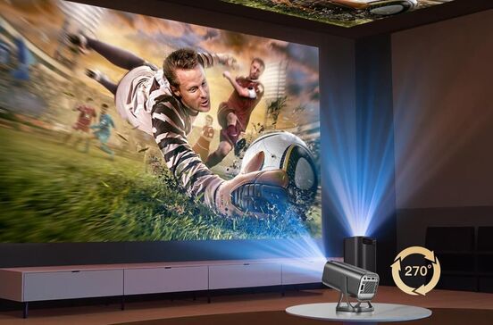 Projetor transforma parede em ecrã gigante para filmes e jogos de futebol