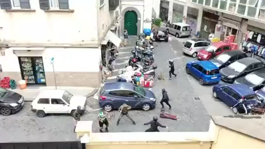 Tudo aconteceu numa zona de restaurantes, junto ao 'meeting point' dos adeptos leoninos