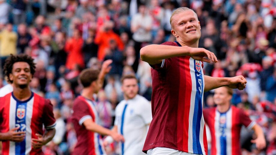 Haaland recorda partidas na seleção da Noruega 