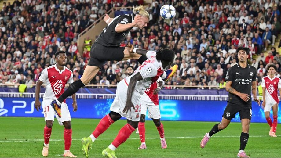 Haaland em ação frente ao Monaco