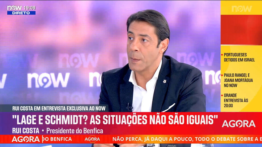 Rui Costa, presidente do Benfica e candidato às eleições de outubro, em entrevista exclusiva ao Now