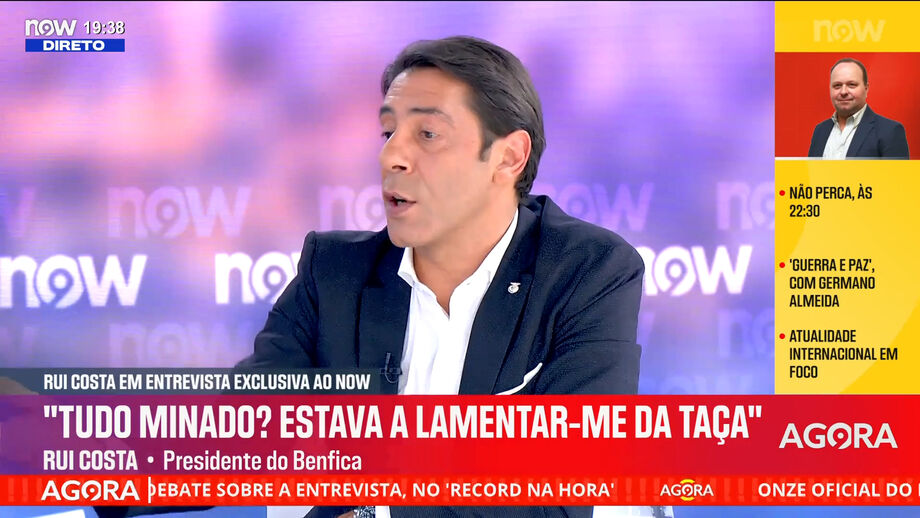 Presidente do Benfica em entrevista ao Now