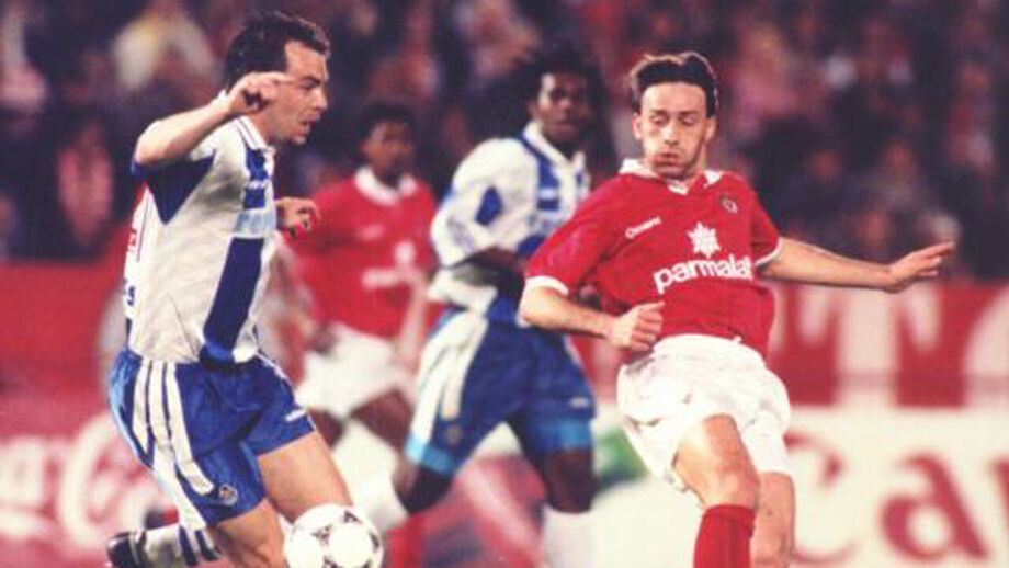 Jorge Costa e Paulo Bento no clássico em 95/96