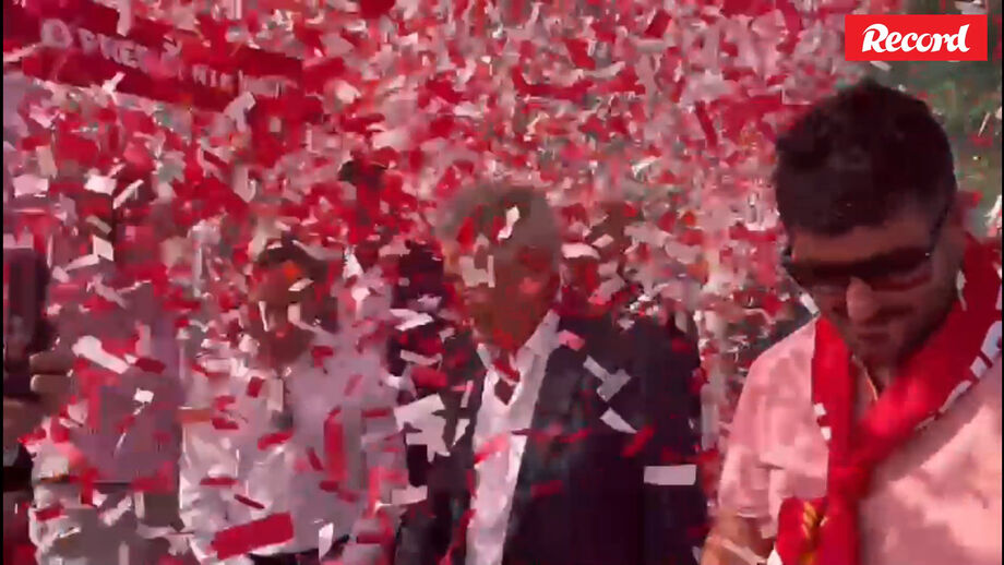 Candidato à presidência do Benfica em mais uma ação de campanha