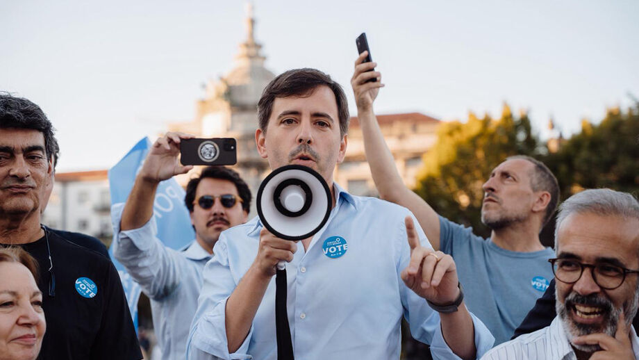 João Rodrigues discursa em Braga após vitória