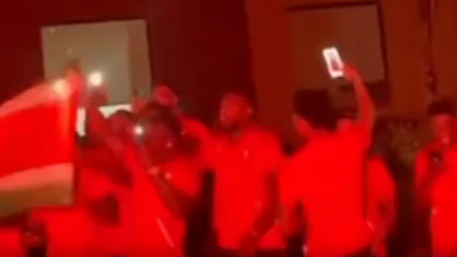 Momento caricato antes de jogo de apuramento para o Mundial'2026