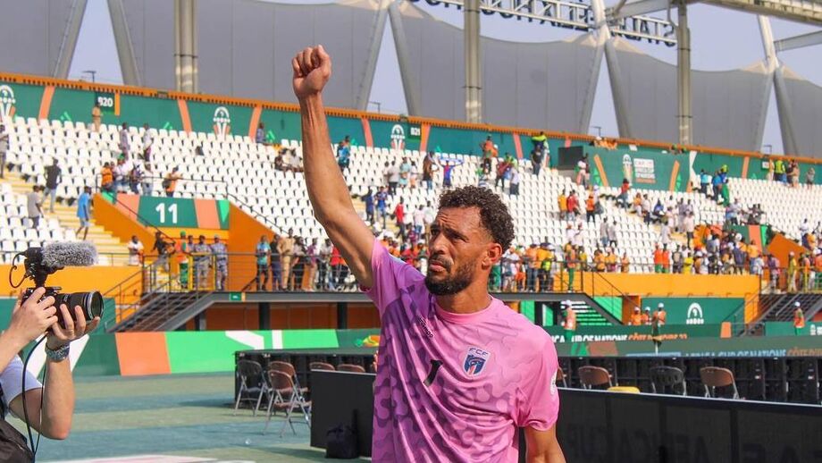 Vozinha, guarda-redes do Chaves, ao serviço da seleção de Cabo Verde 