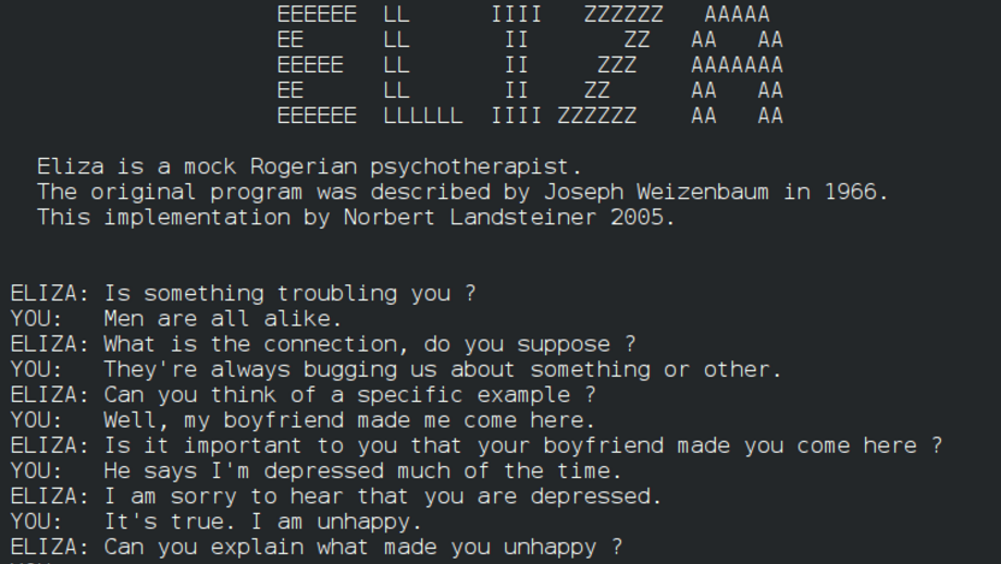 Eliza, psicoterapeuta virtual, ouve desabafos sobre relações e depressão