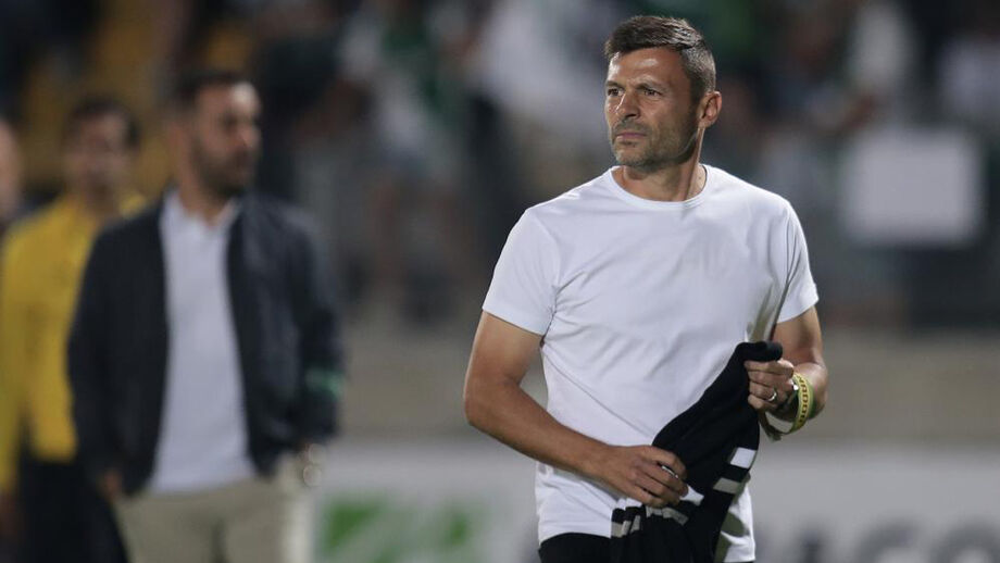 Filipe Cândido reage durante o jogo com o Sporting