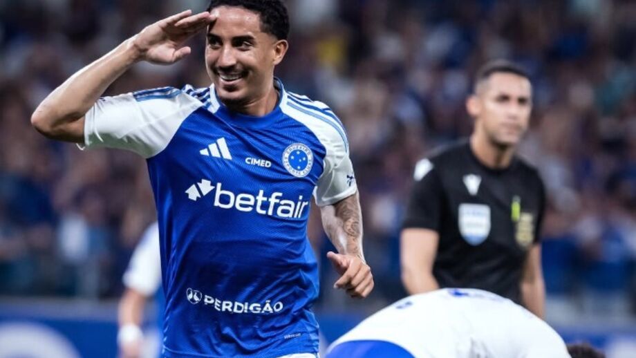 Christian a festejar o golo do Cruzeiro frente ao Fortaleza