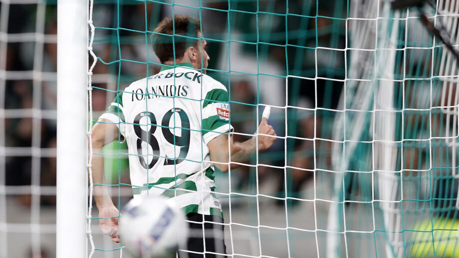 Ioannidis festejou em Alvalade contra o Moreirense e espera voltar a fazê-lo, agora na Champions