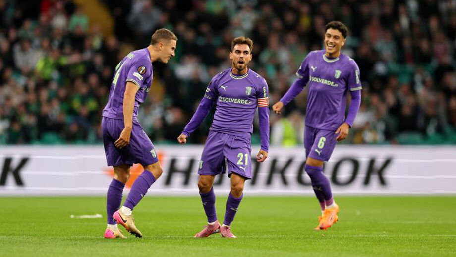 Jogadores do Sp. Braga fazem a festa diante do Celtic