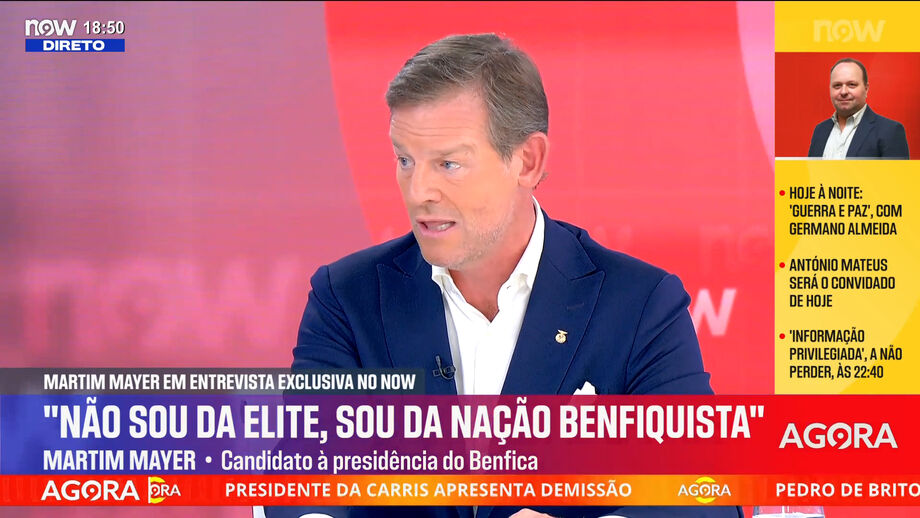 Declarações do candidato à presidêcia do Benfica critica outro candidato