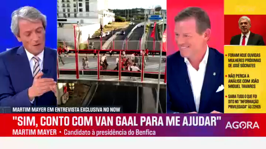 Candidato à presidência do Benfica em entrevista ao Now