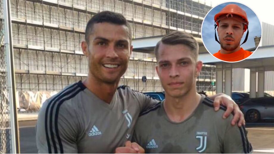 Çendrim Kameraj com Cristiano Ronaldo em Turim