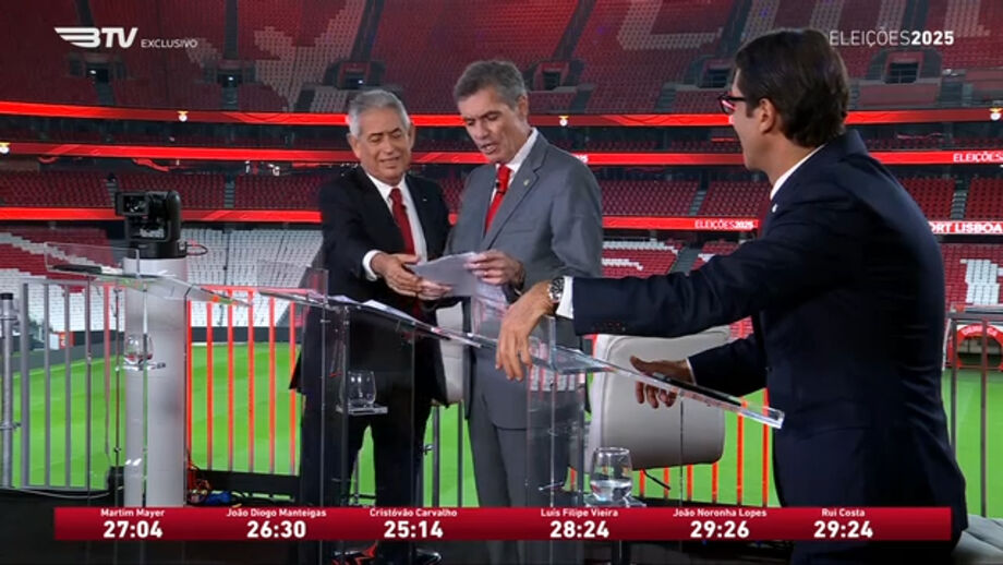 Trio entrou em discussão sobre a construção do Estádio da Luz