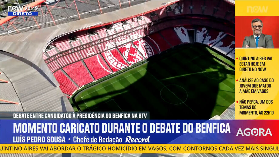 Luís Pedro Sousa, chefe de redação de Record, analisa prestação do candidato à presidência do Benfica