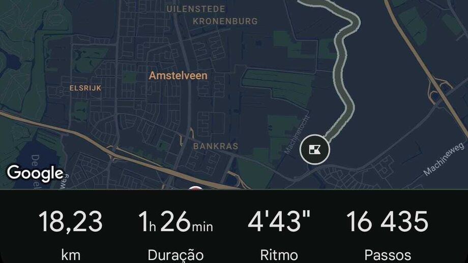 Foi isto que durou uma carga de bateria na Maratona de Amesterdão