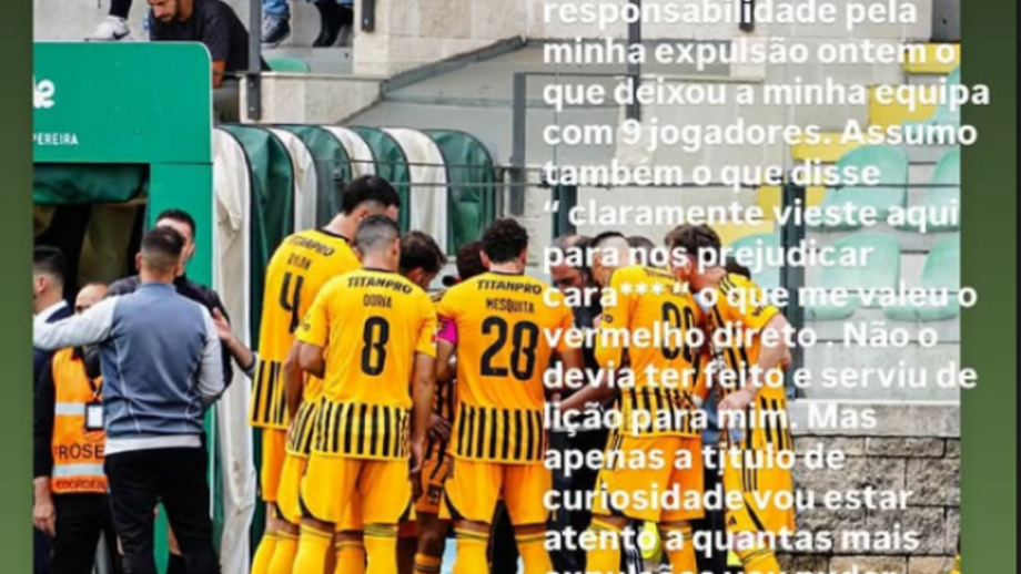 Josué Sá assume expulsão e promete atenção a novas ocorrências.
