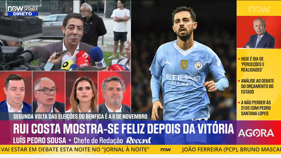 Luís Pedro Sousa, chefe de redação de Record, em análise no programa 'Record na Hora' no Now