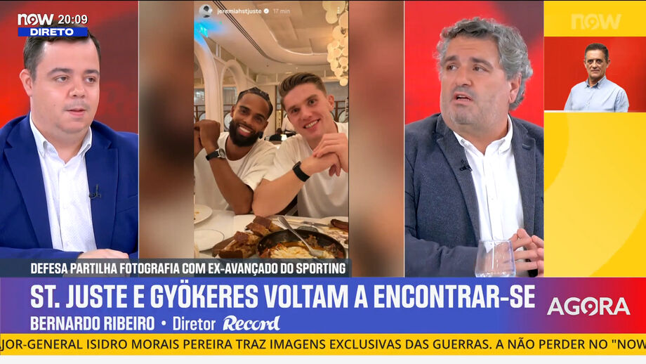 Diretor de Record comenta a foto de ambos publicada pelo central