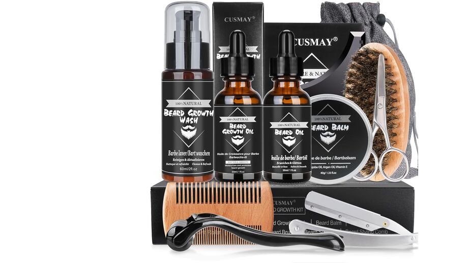 Conjunto de crescimento e manutenção da barba da Cusmay